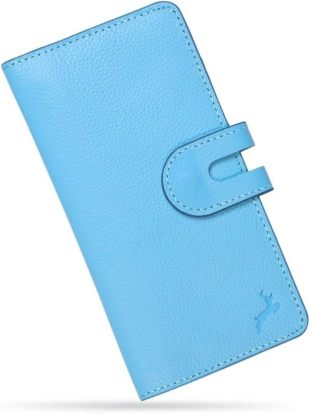 Slim Genuine Leather Women's Wallet with ID Windows, RFID Blocking & Zipper